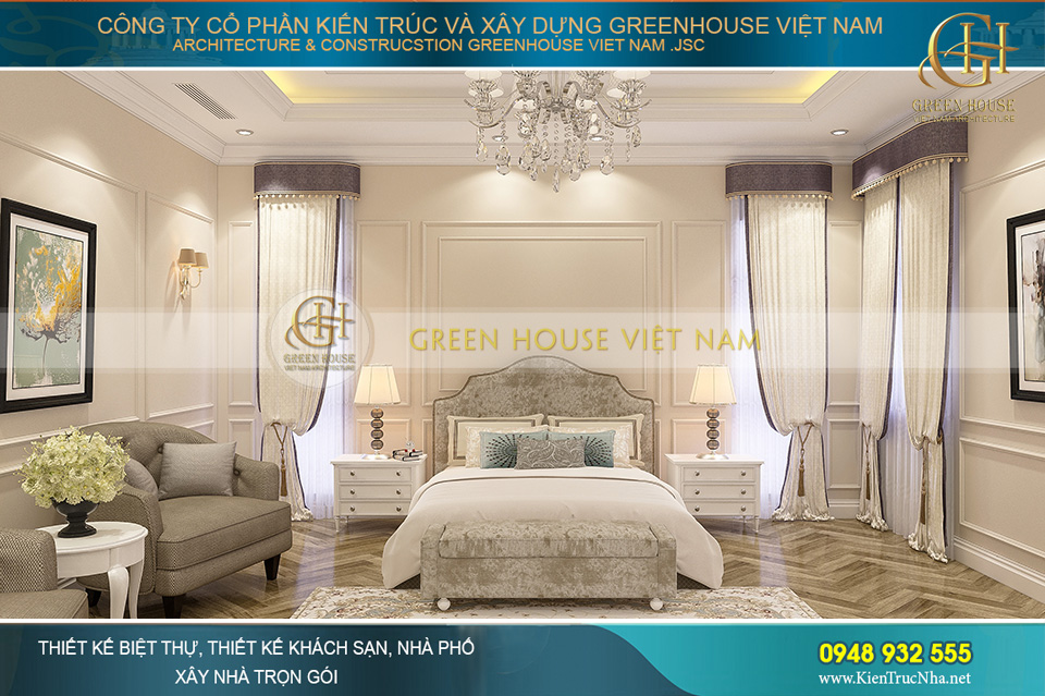 Thiết kế nội thất phòng ngủ sang trọng, tinh tế nhìn là mê