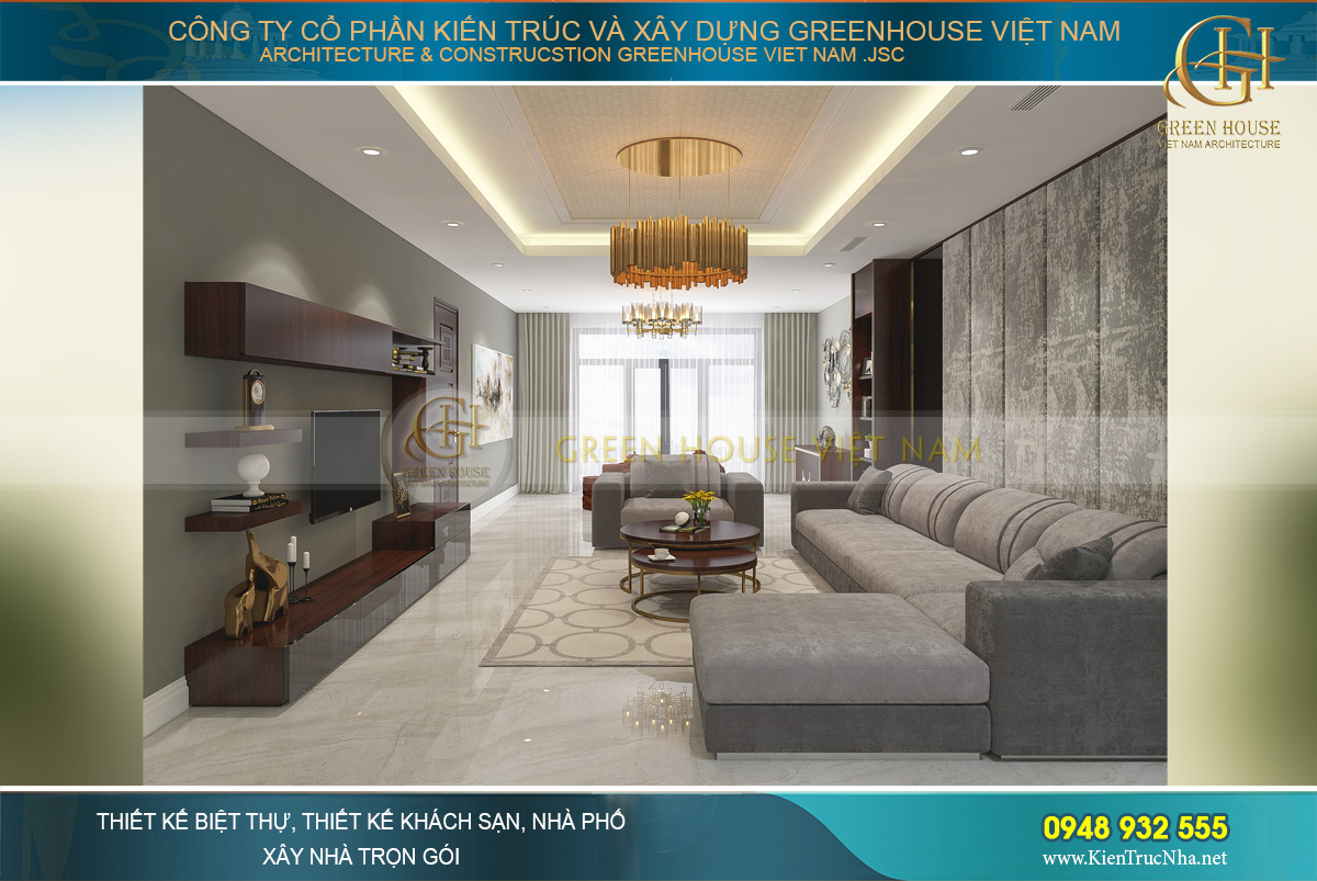 Không gian được tạo cảm giác rộng lớn, thông thoáng bởi cách bố trí tài tình