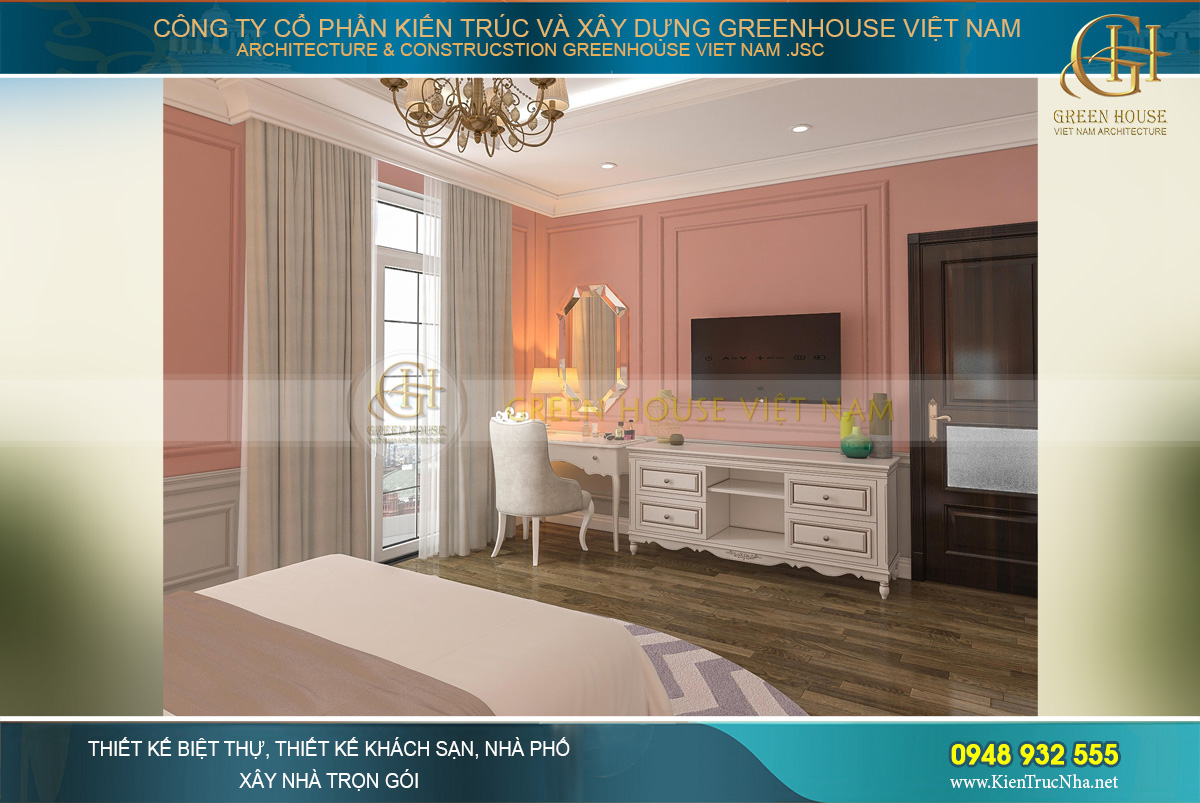 Không thể thiếu những đồ nội thất cơ bản như tủ đồ, bàn trang điểm