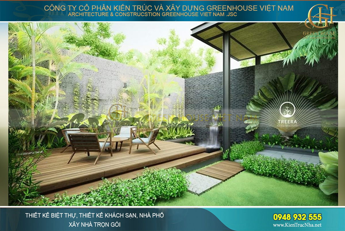 Các loại cây thiết kế ở sân vườn đều là những laoji cây dễ chăm sóc