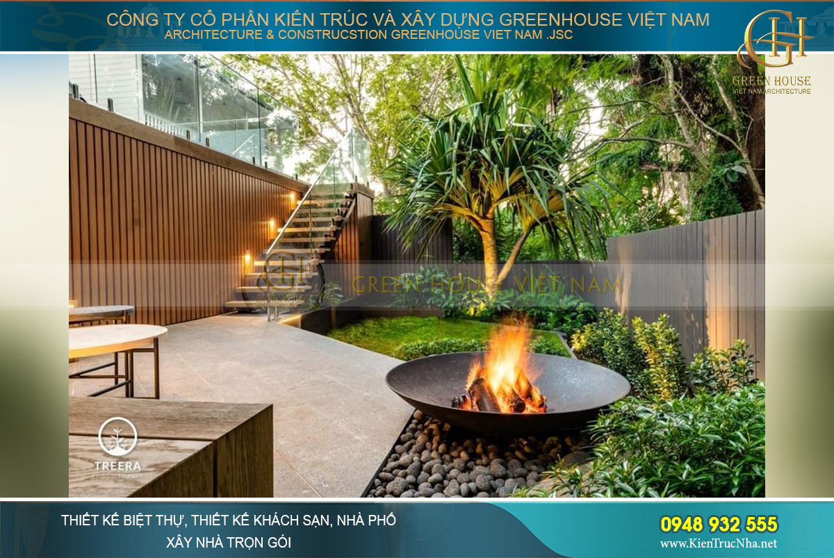 Lối đi sân vườn được lát đá tự nhiên