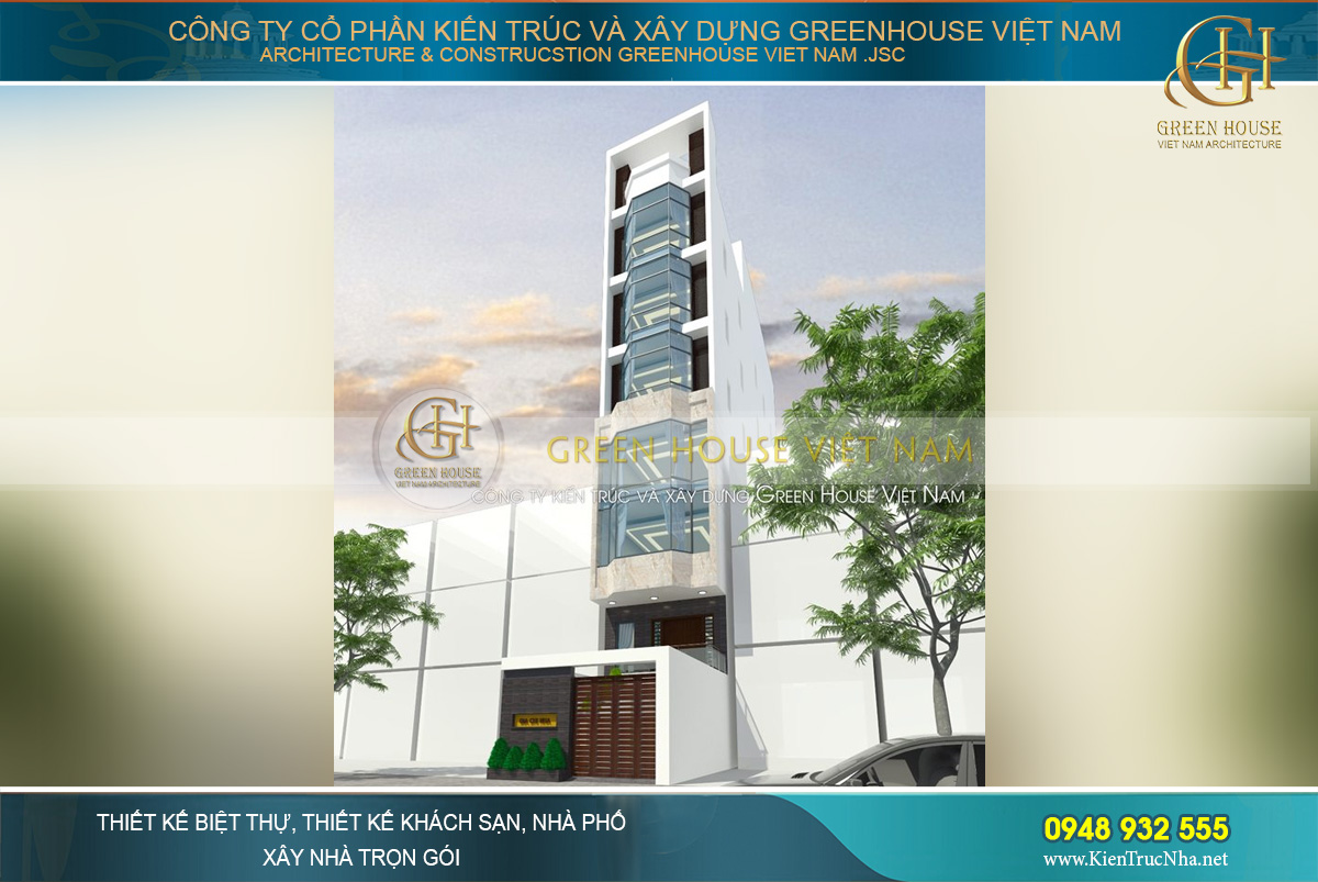 Kiến trúc bề thế và sang trọng của nhà ở kết hợp kinh doanh