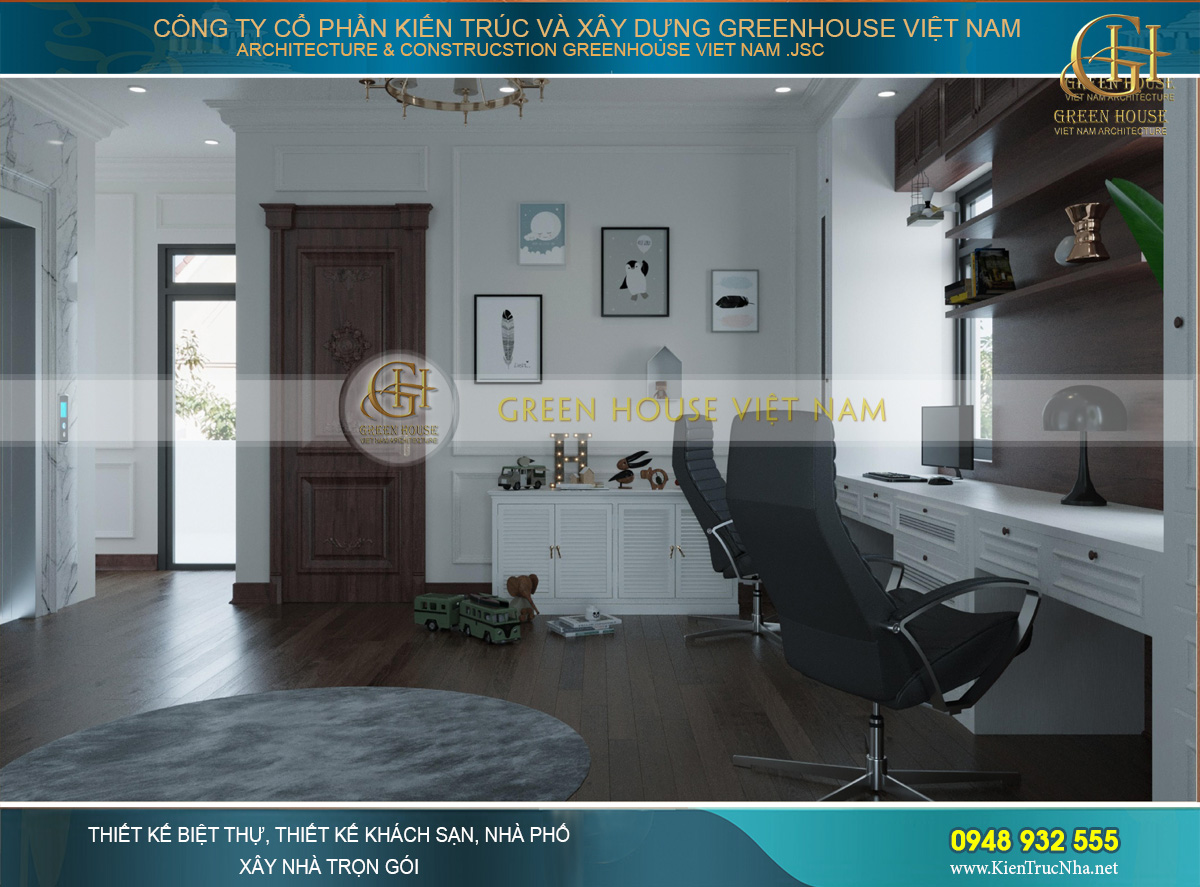 Các khu vực làm việc được bố trí khoa học