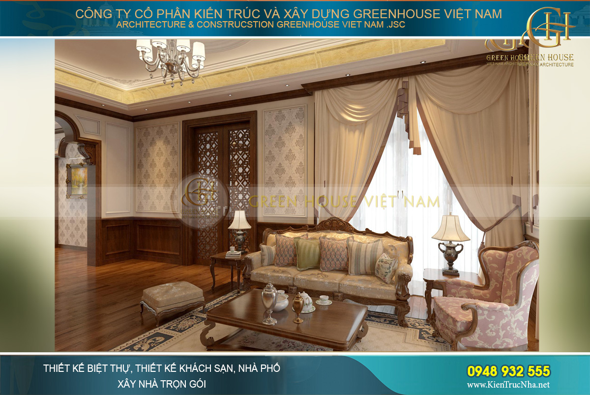 Bộ sofa nhỏ để gia đình ngồi trò truyện, ôn lại truyền thống