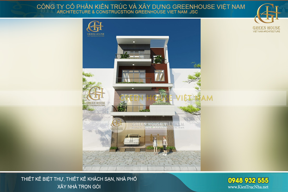 Trải nghiệm thiết kế nhà phố 4 tầng - không gian xanh thơ mộng tại Hà Nội