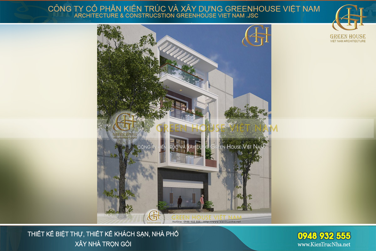 Kiến trúc mặt tiền sang trọng mang phong cách hiện đại đầy ấn tượng của ngôi nhà phố