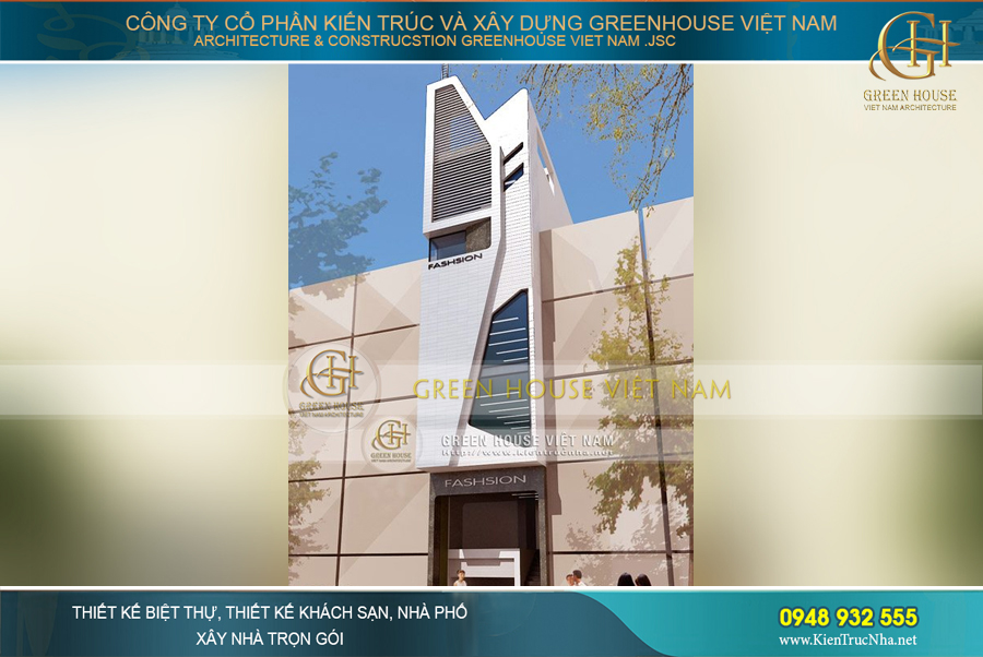 Mặt tiền nhà ống kinh doanh được thiết kế vô cùng độc đáo và ấn tượng