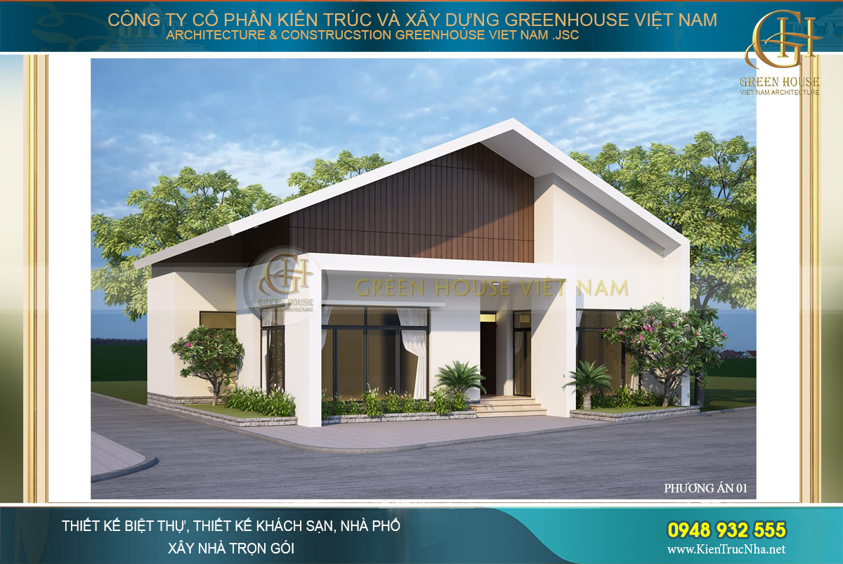 Mẫu biệt thự 1 tầng hiên đại tràn ngập sức sống thiết kế bởi Green House Việt Nam