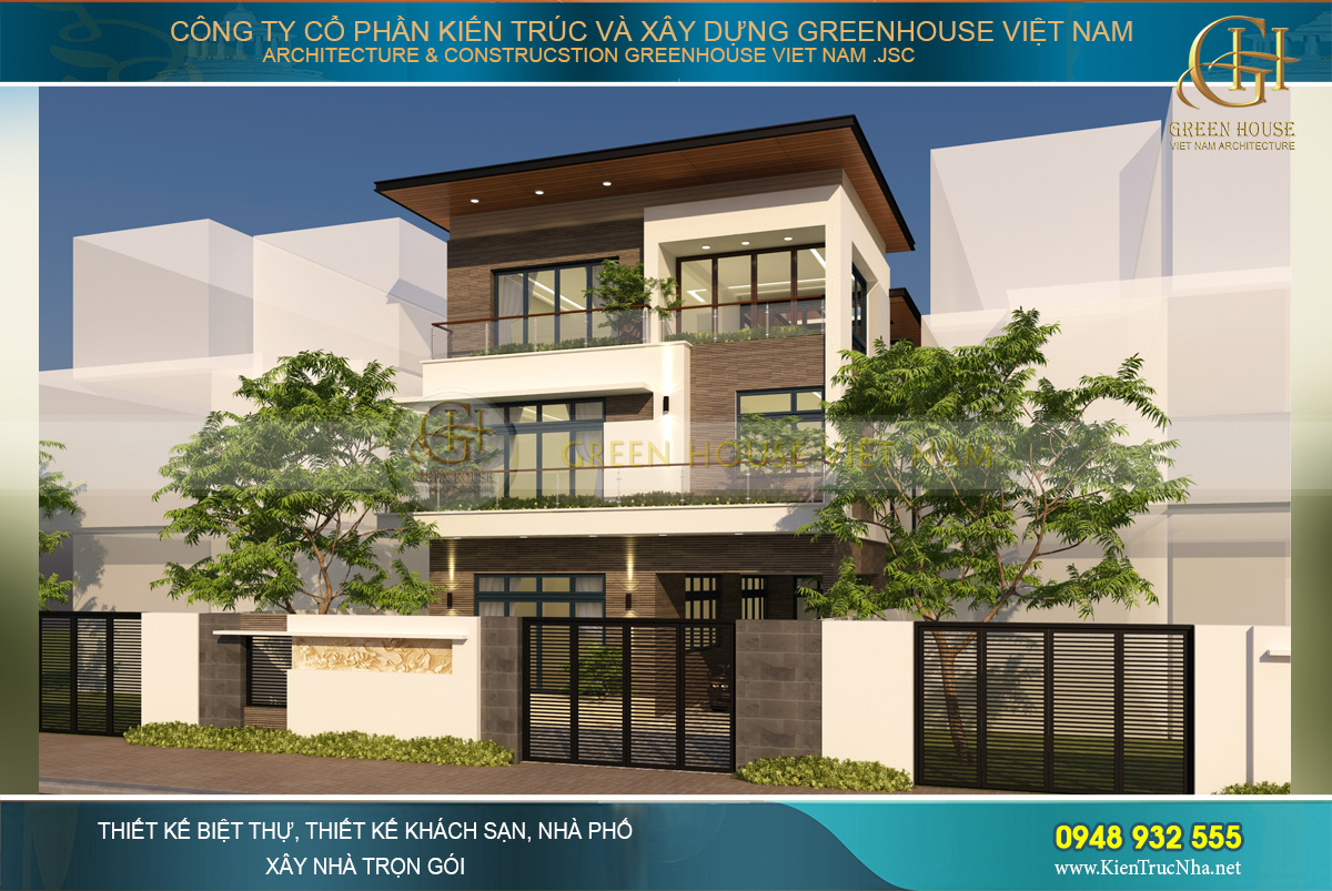 Green House Việt Nam thiết kế biệt thự 3 tầng cực mới lạ tại Bắc Giang
