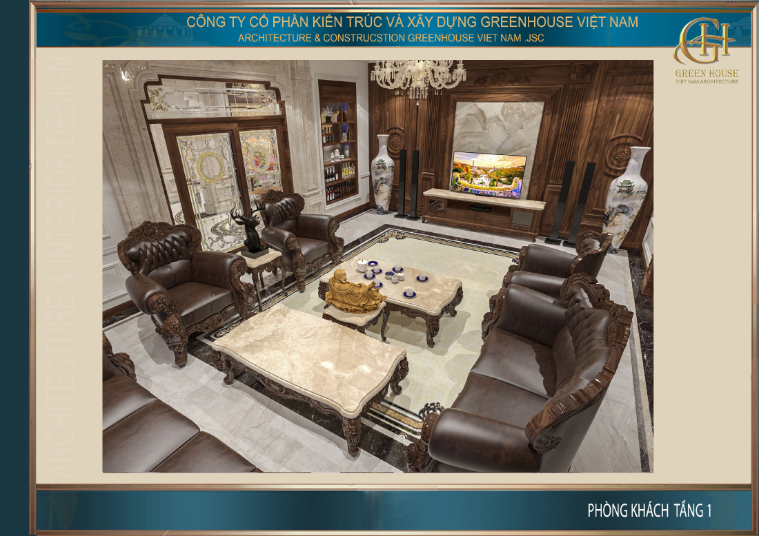 Toàn cảnh không gian phòng khách mang đến vẻ đẹp khó tin