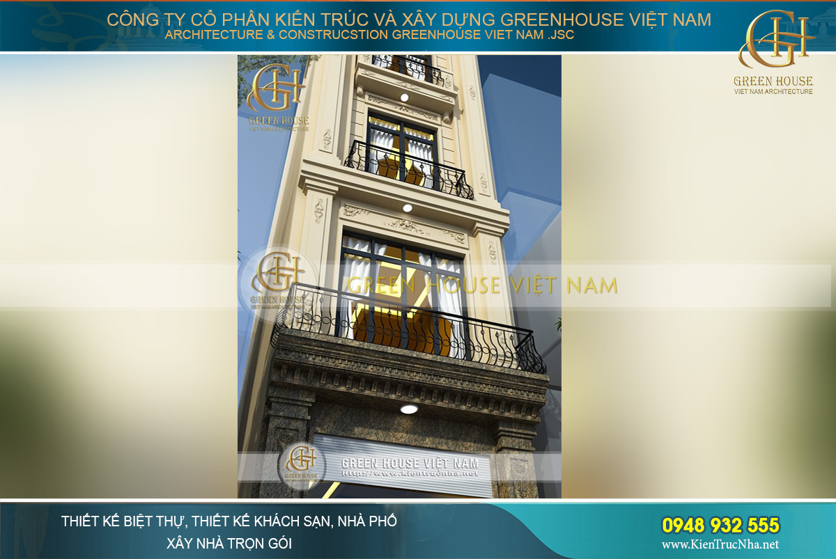 Nét đẹp hiện đại pha trộn với kiến trúc hoa văn trang trí độc đáo mang đến vẻ đẹp mới lạ cho công trình nhà phố