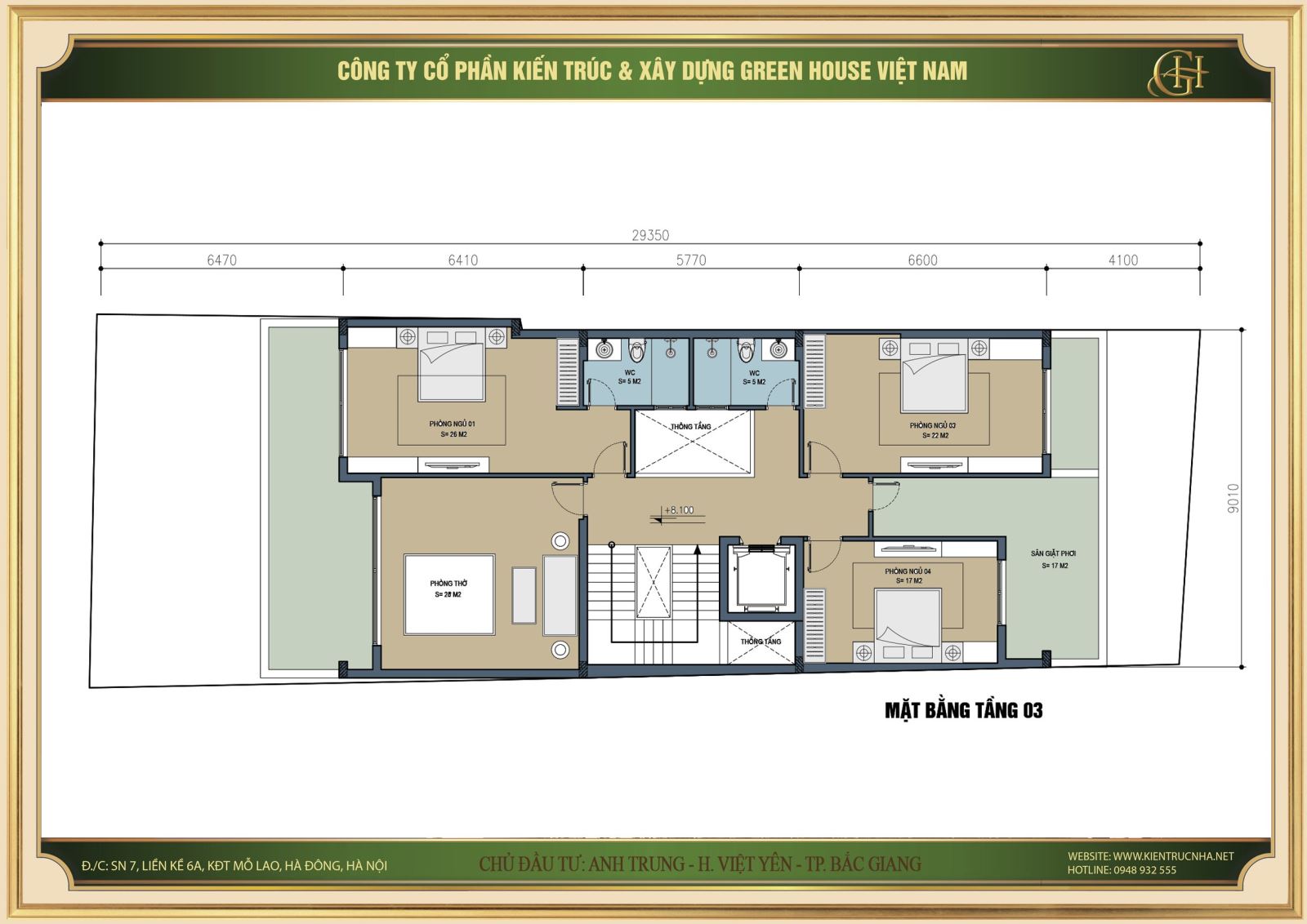 Không gian sinh hoạt riêng của cả gia đình với đầy đủ các khu vực sinh hoạt tiện nghi