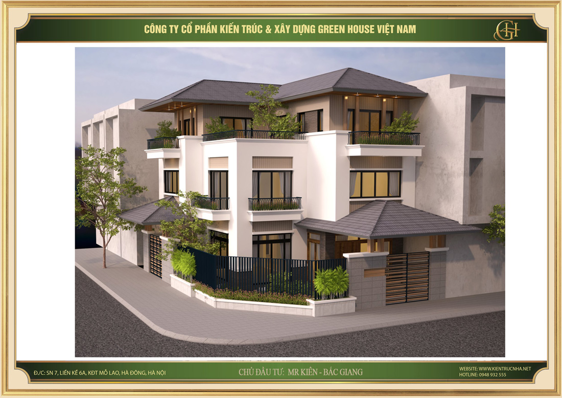 Không gian xanh được đan cài tại các khoảng trống của biệt thự, mang đến những điểm nhấn cuốn hút