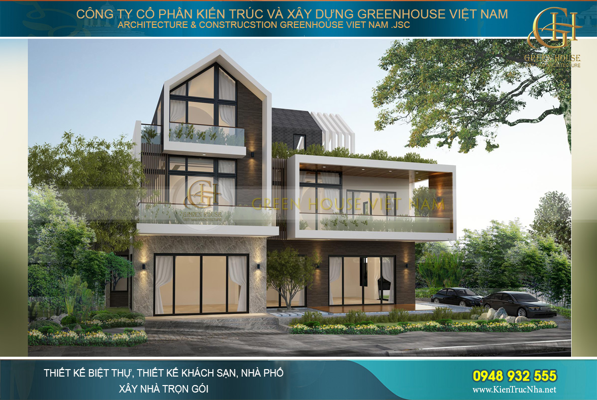 thiết kế biệt thự sân vườn hiện đại tại bắc giang