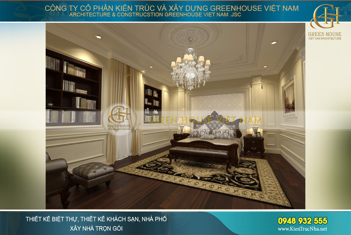 thiết kế biệt thự tân cổ điển Rạng Đông