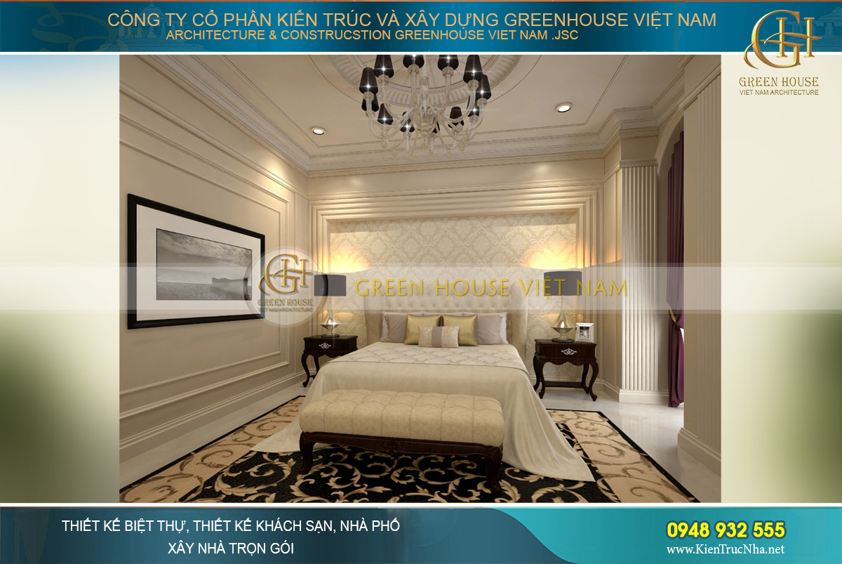 thiết kế biệt thự tân cổ điển Rạng Đông