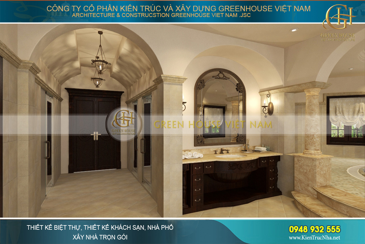 thiết kế biệt thự tân cổ điển Rạng Đông