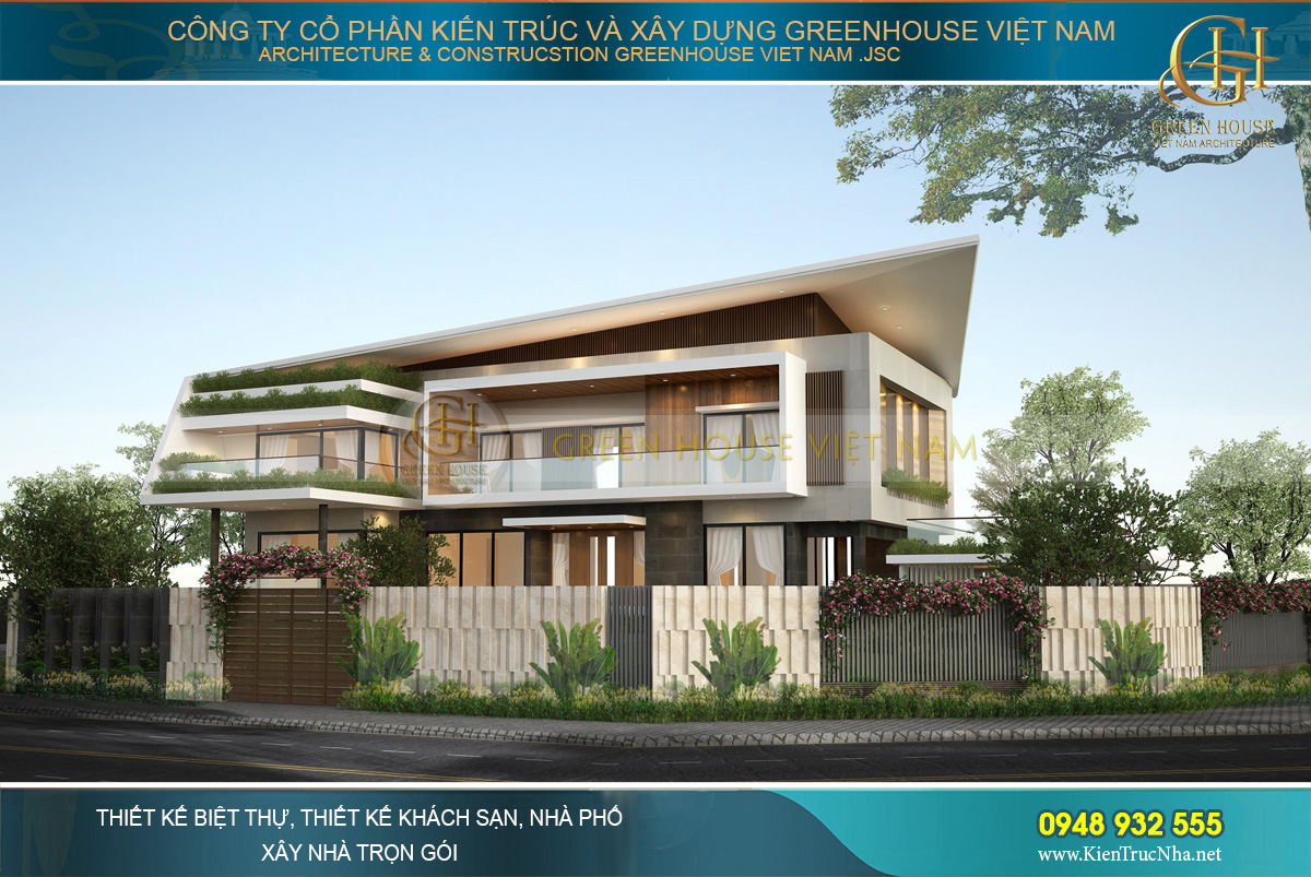 thiết kế biệt thự nghỉ dưỡng hiện đại 2 tầng đẳng cấp tại Bắc Giang