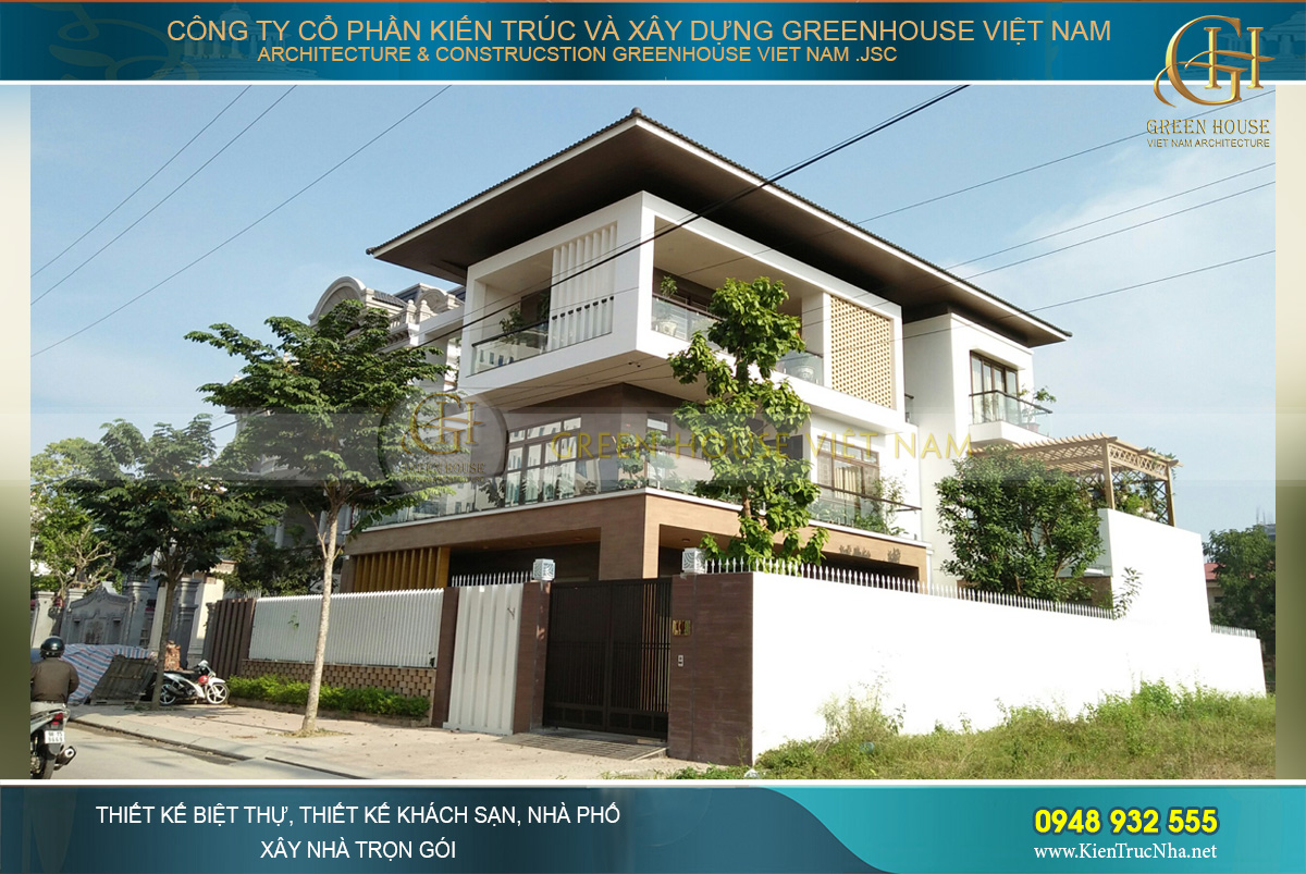 Thi công trọn gói biệt thự hiện đại 3 tầng diện tích 420m2