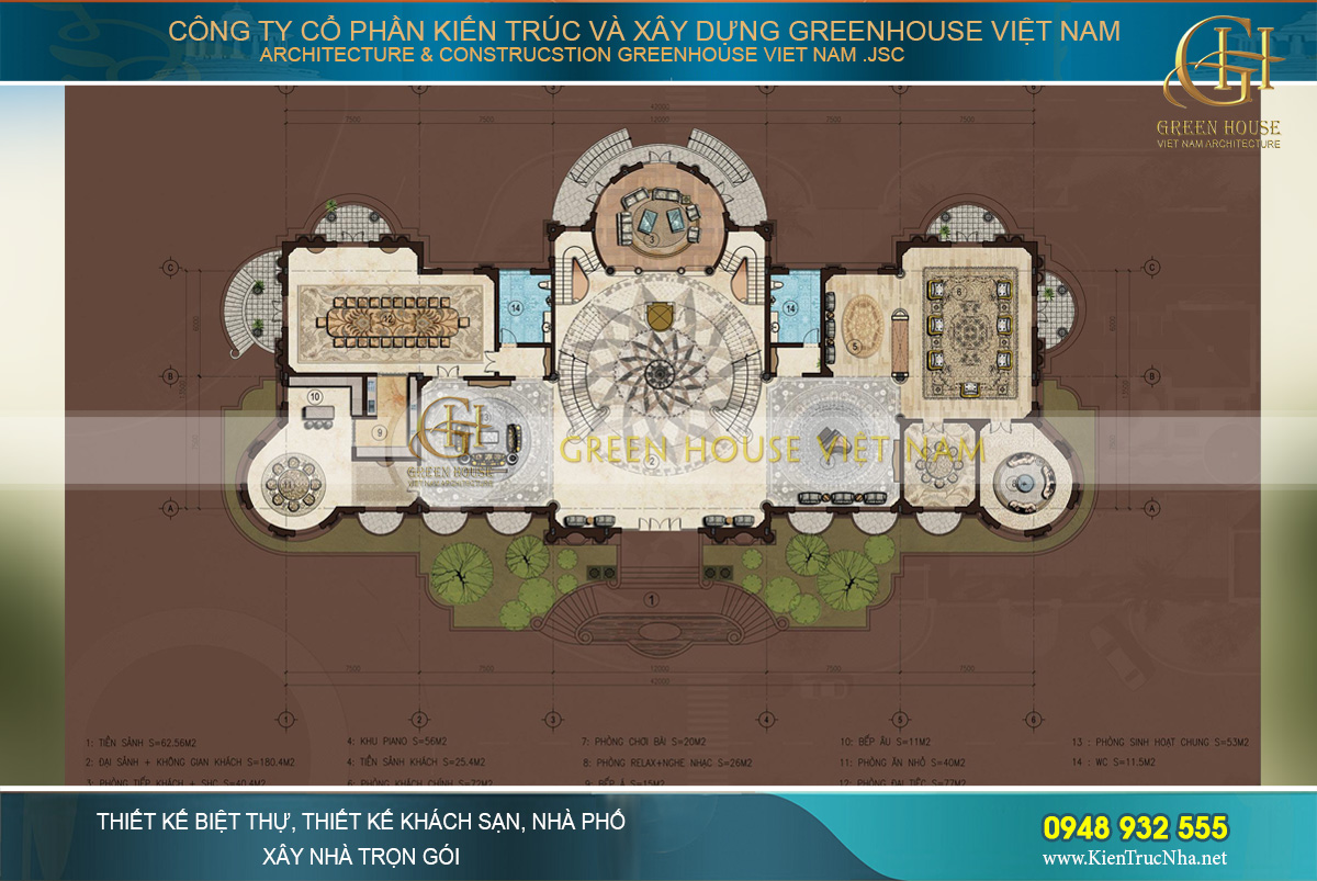 thiết kế dinh thự cổ điển tại Phan Thiết