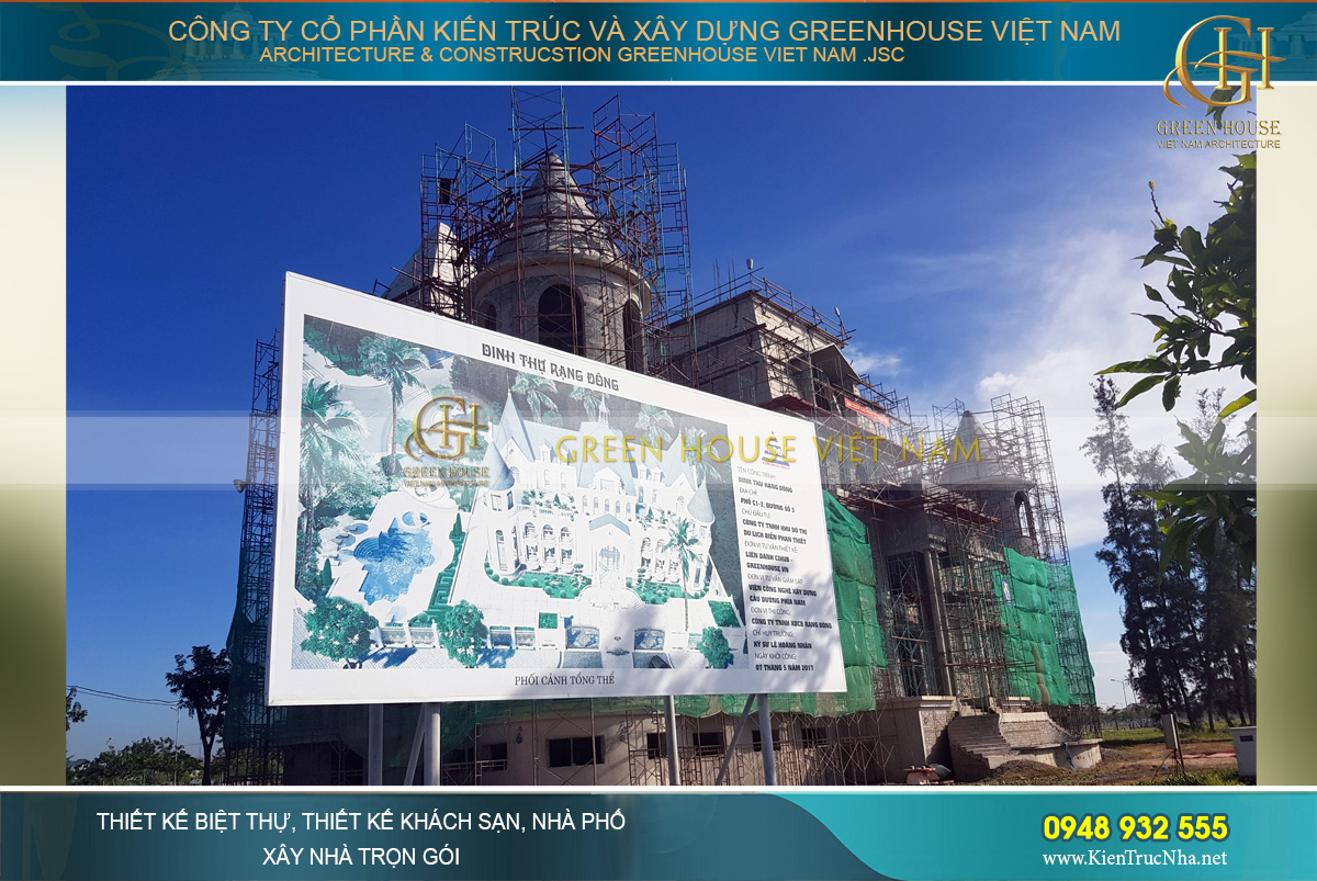 thi công trọn gói dinh thự cổ điển 3 tầng