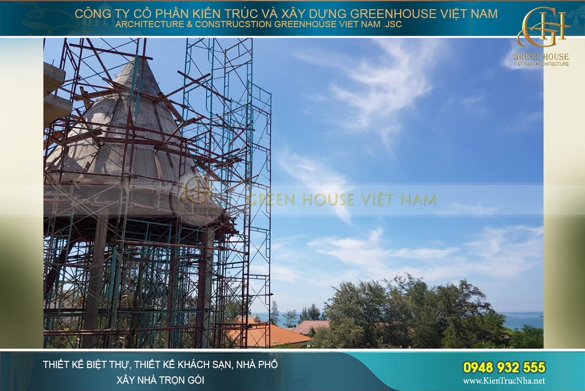 thi công trọn gói dinh thự cổ điển 3 tầng