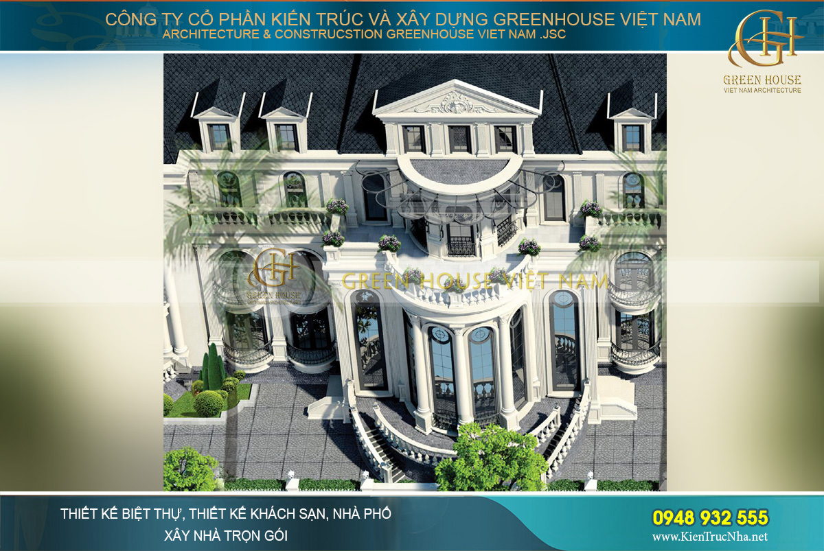 thiết kế dinh thự cổ điển tại Phan Thiết