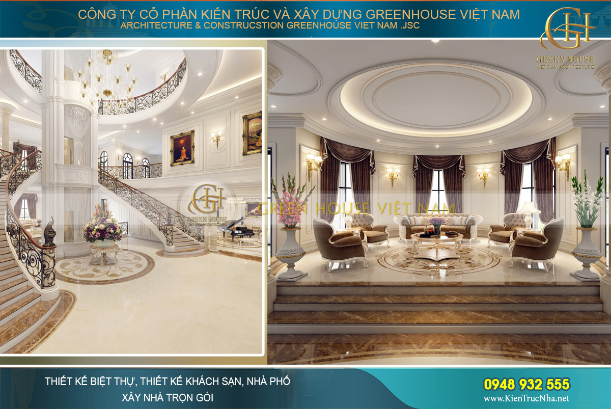 thiết kế dinh thự cổ điển tại Phan Thiết