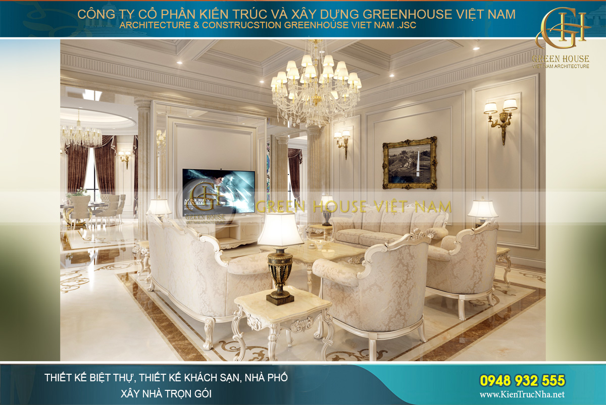 thiết kế dinh thự cổ điển tại Phan Thiết