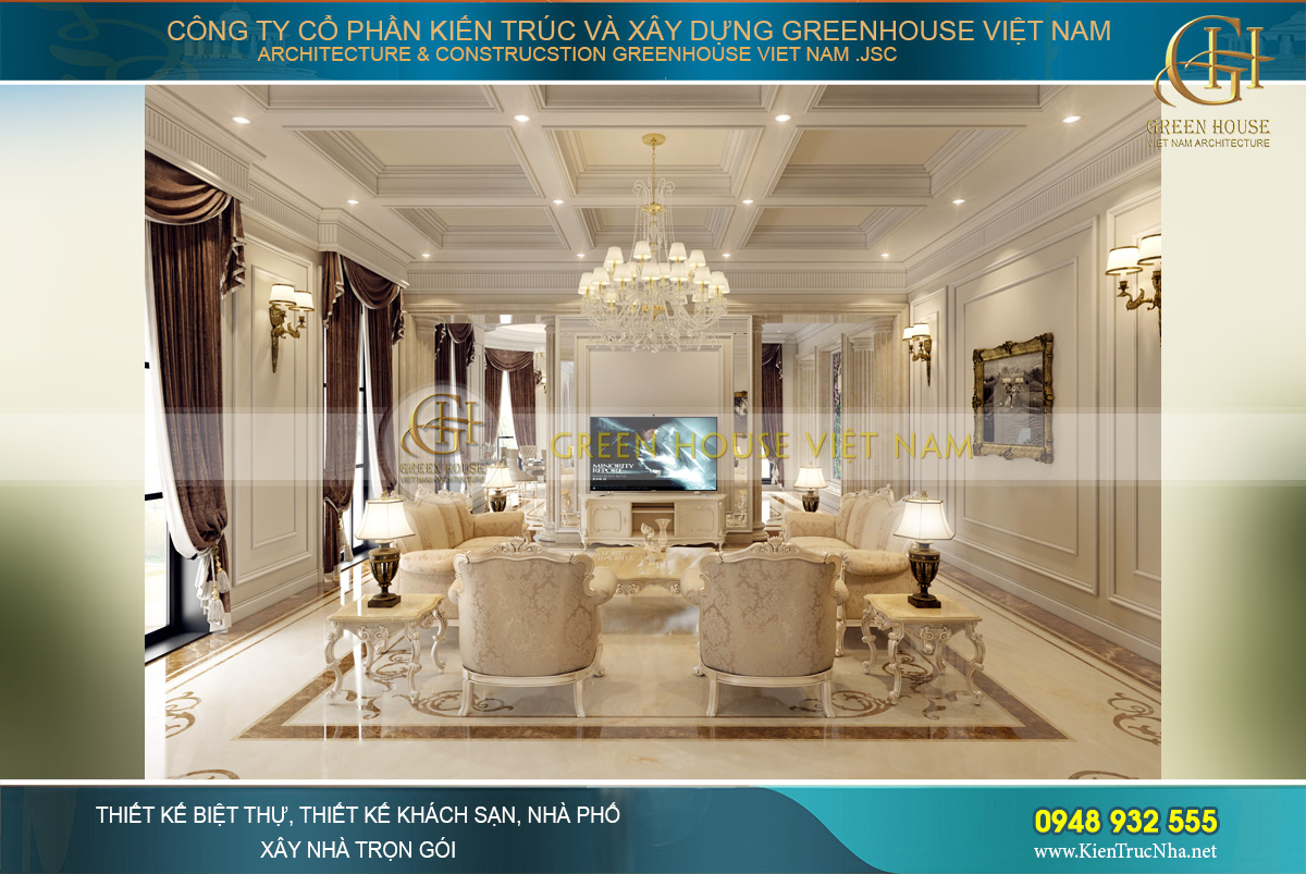 thiết kế dinh thự cổ điển tại Phan Thiết