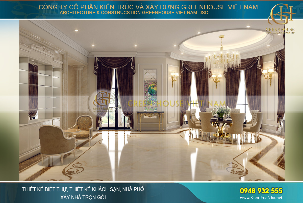 thiết kế dinh thự cổ điển tại Phan Thiết