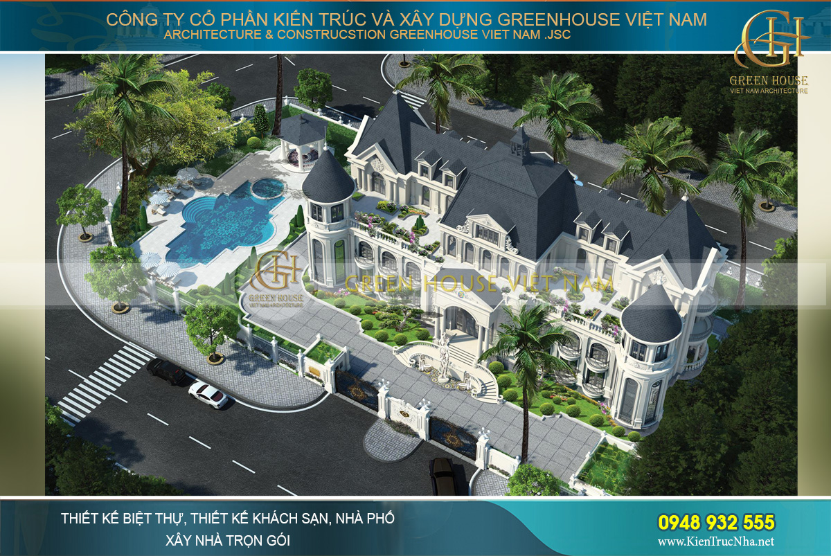 thiết kế dinh thự cổ điển tại Phan Thiết