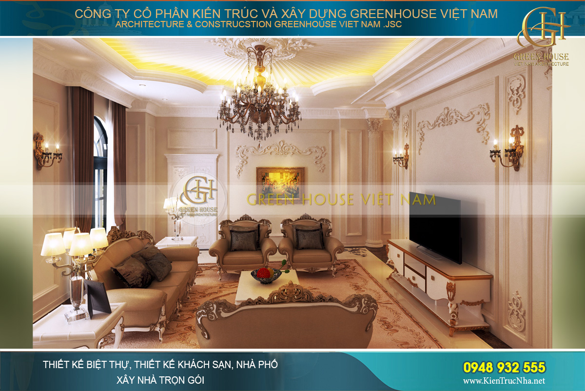 thiết kế dinh thự cổ điển tại Phan Thiết