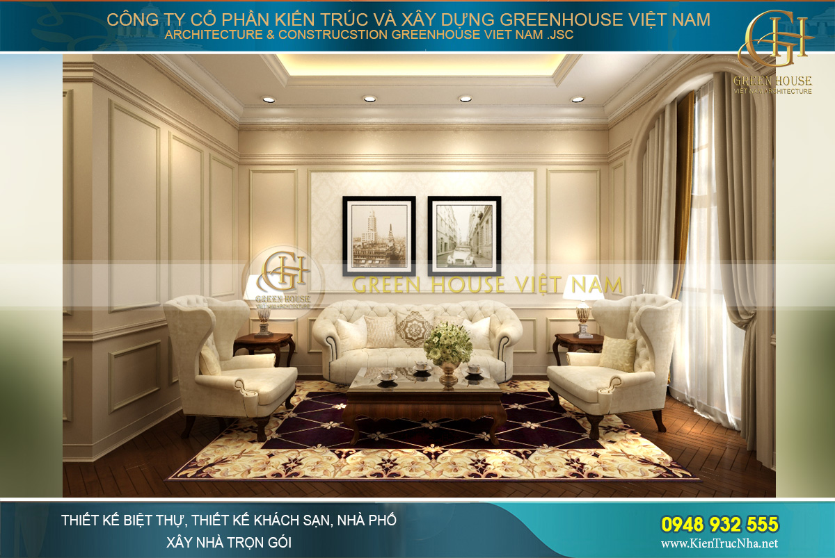 thiết kế dinh thự cổ điển tại Phan Thiết