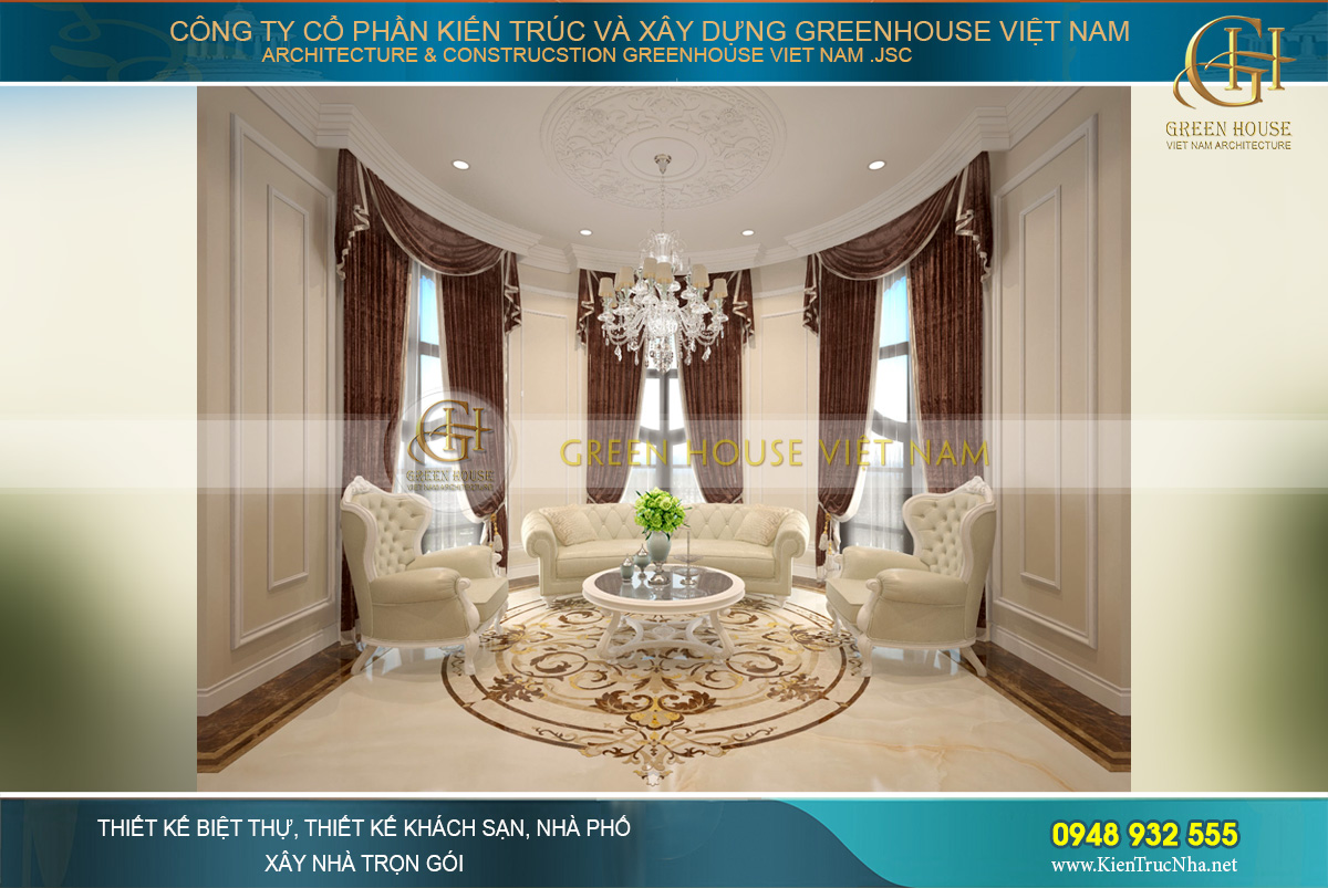 thiết kế dinh thự cổ điển tại Phan Thiết