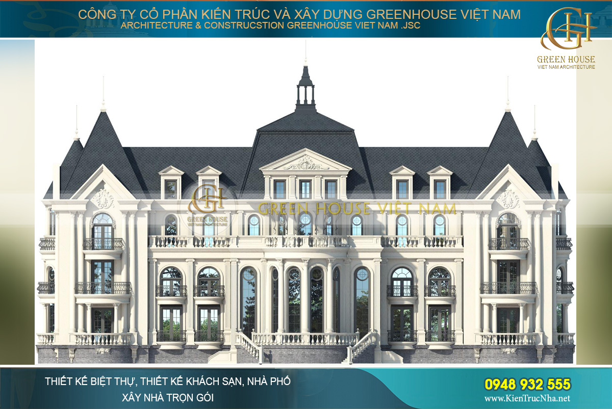 thiết kế dinh thự cổ điển tại Phan Thiết