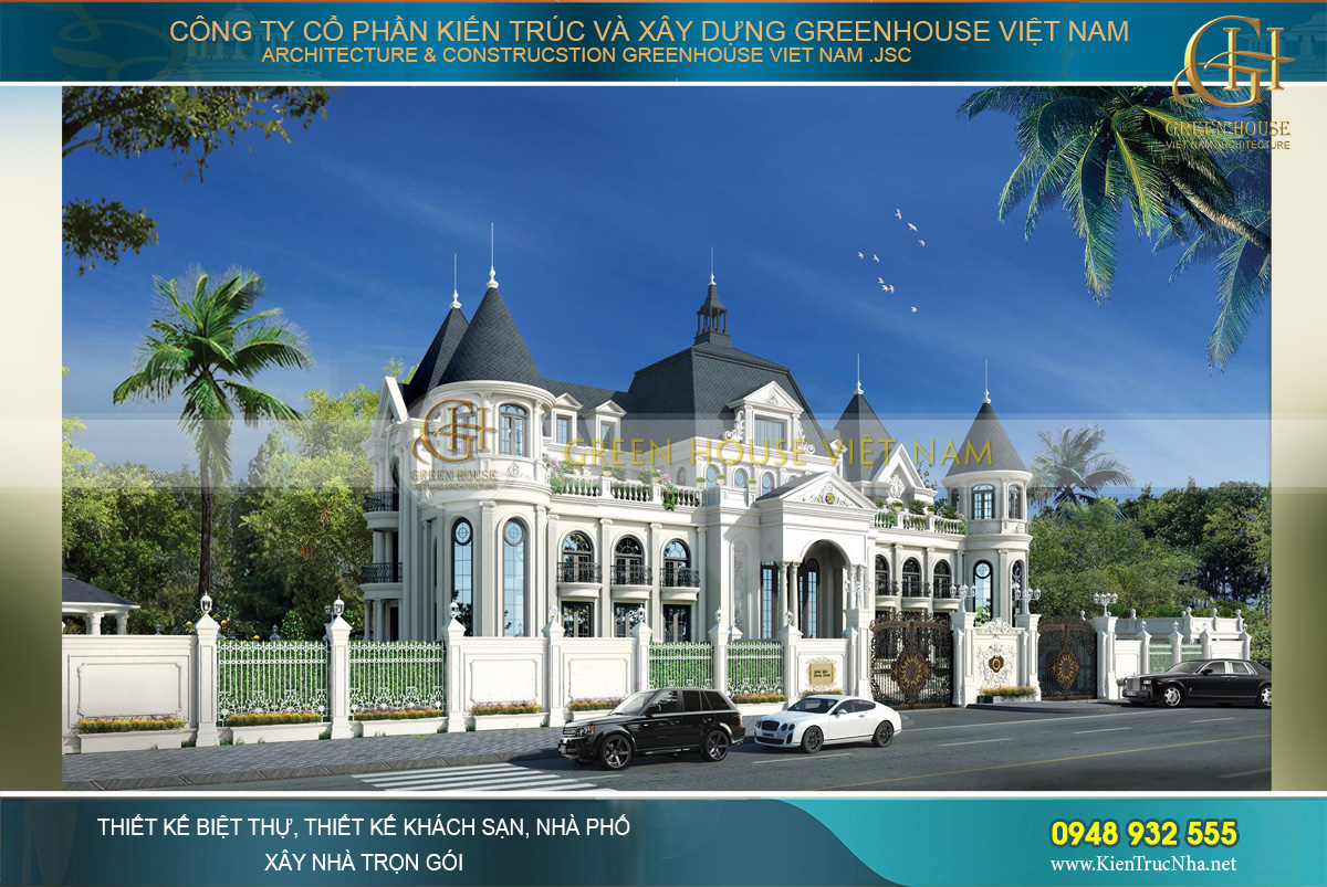 thiết kế dinh thự cổ điển tại Phan Thiết