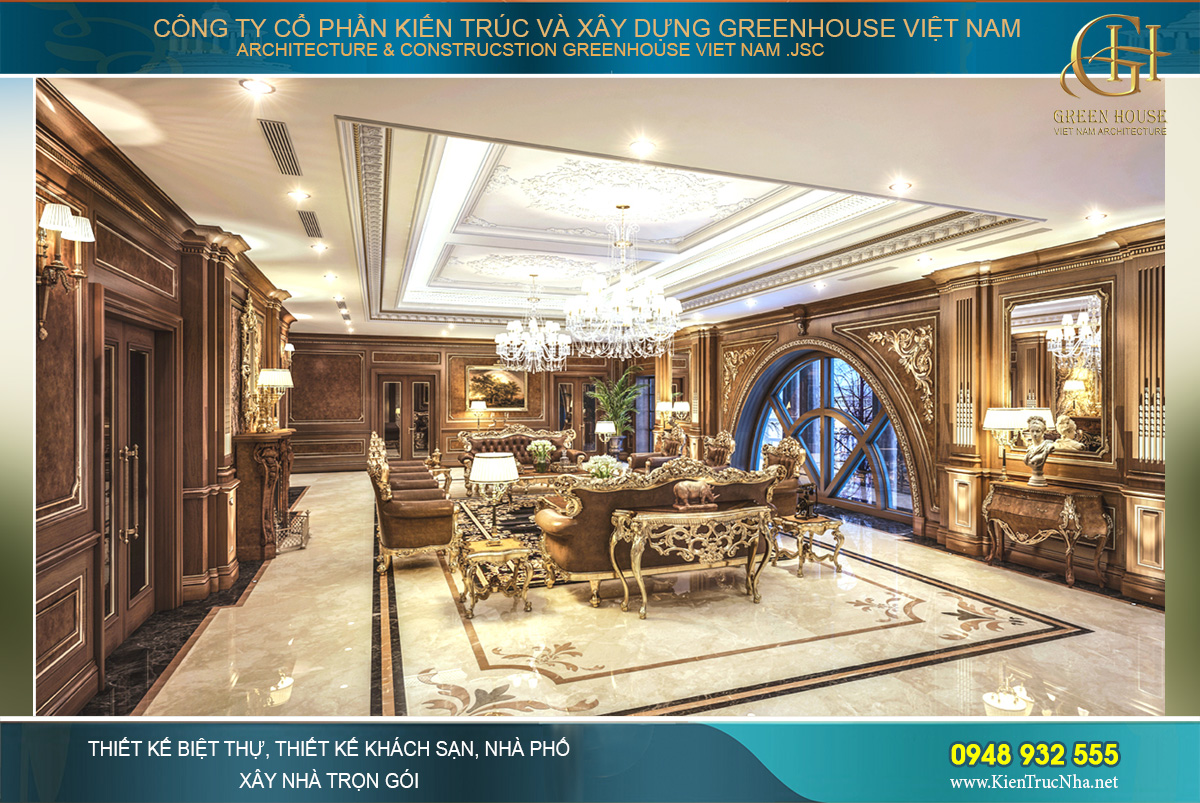 dinh thự tân cổ điển 2 tầng diện tích 170m2 (11x15m)