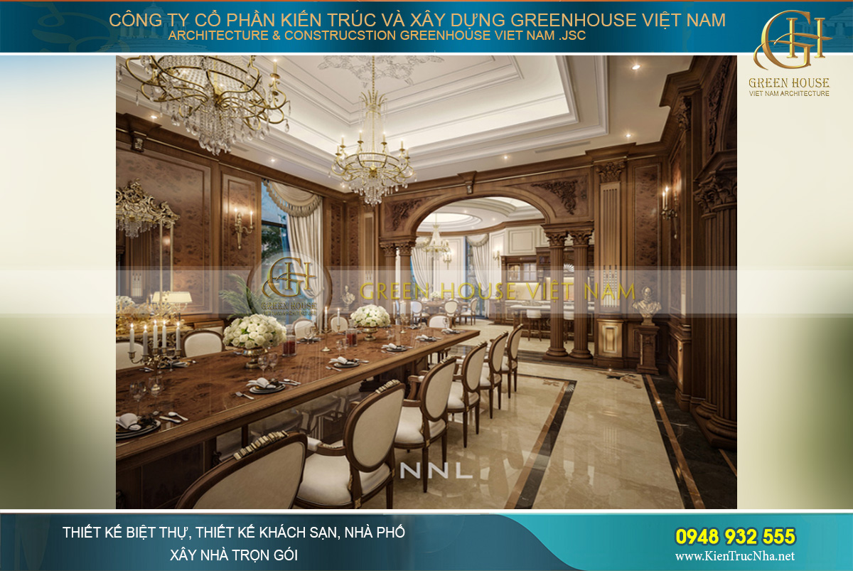 dinh thự tân cổ điển 2 tầng diện tích 170m2 (11x15m)