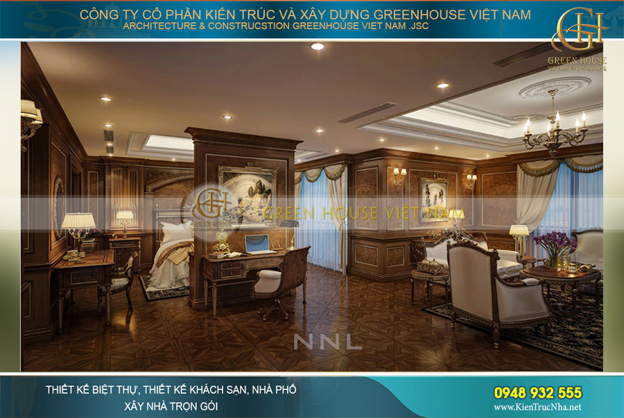 dinh thự tân cổ điển 2 tầng diện tích 170m2 (11x15m)