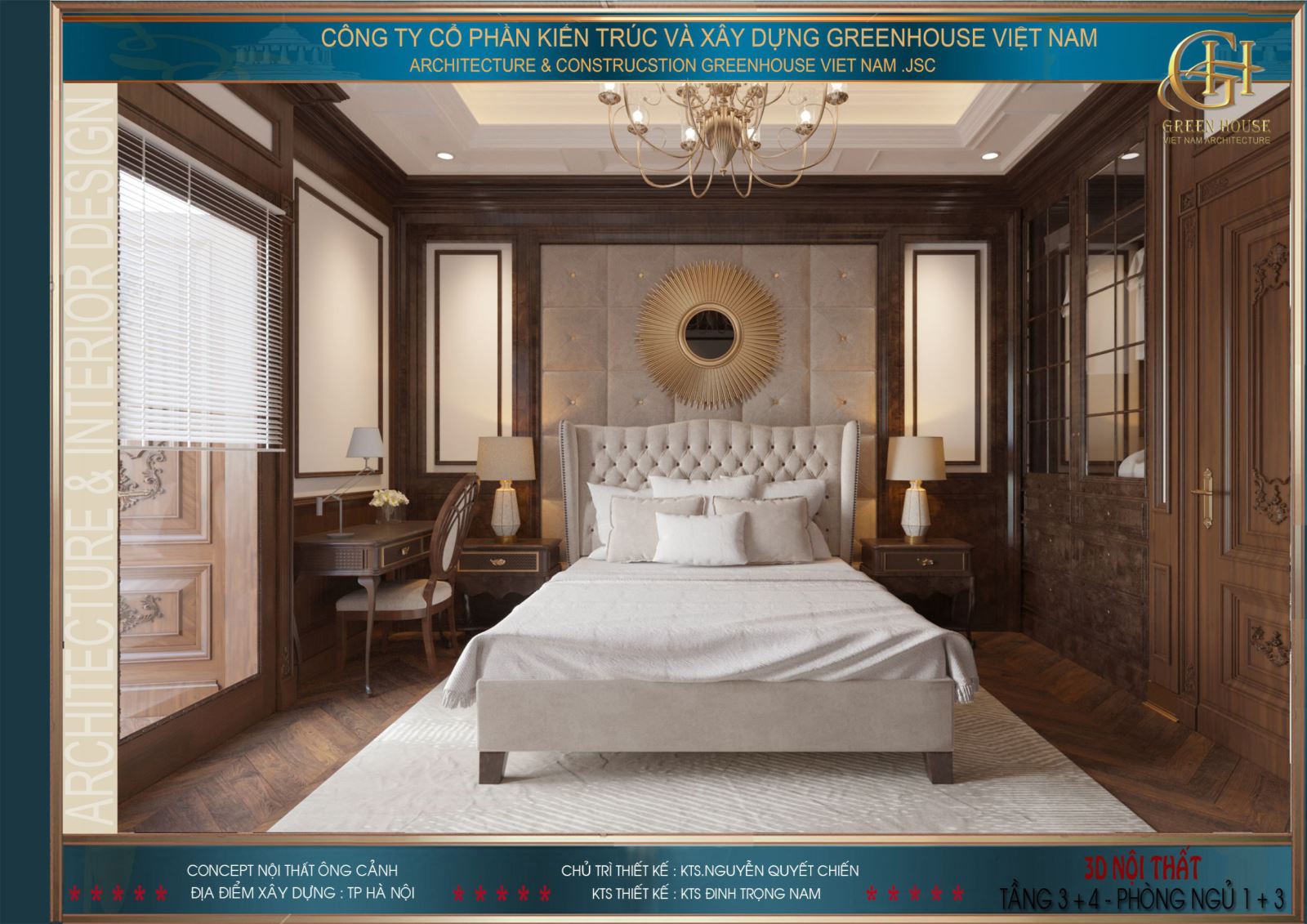 Thiết kế nội thất phòng ngủ tầng 3