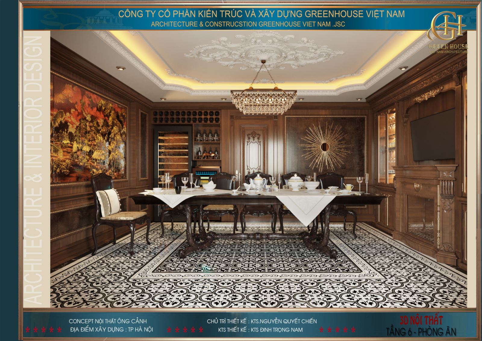 Vẻ đẹp của thiết kế phòng ăn mang sự sang trọng, đẳng cấp của gia chủ