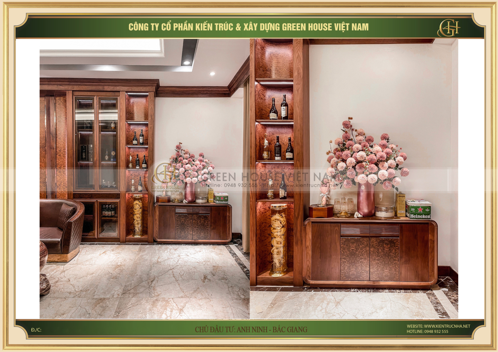 Thiết kế nội thất bằng gỗ óc chó được phân thành các loại phong cách khác nhau