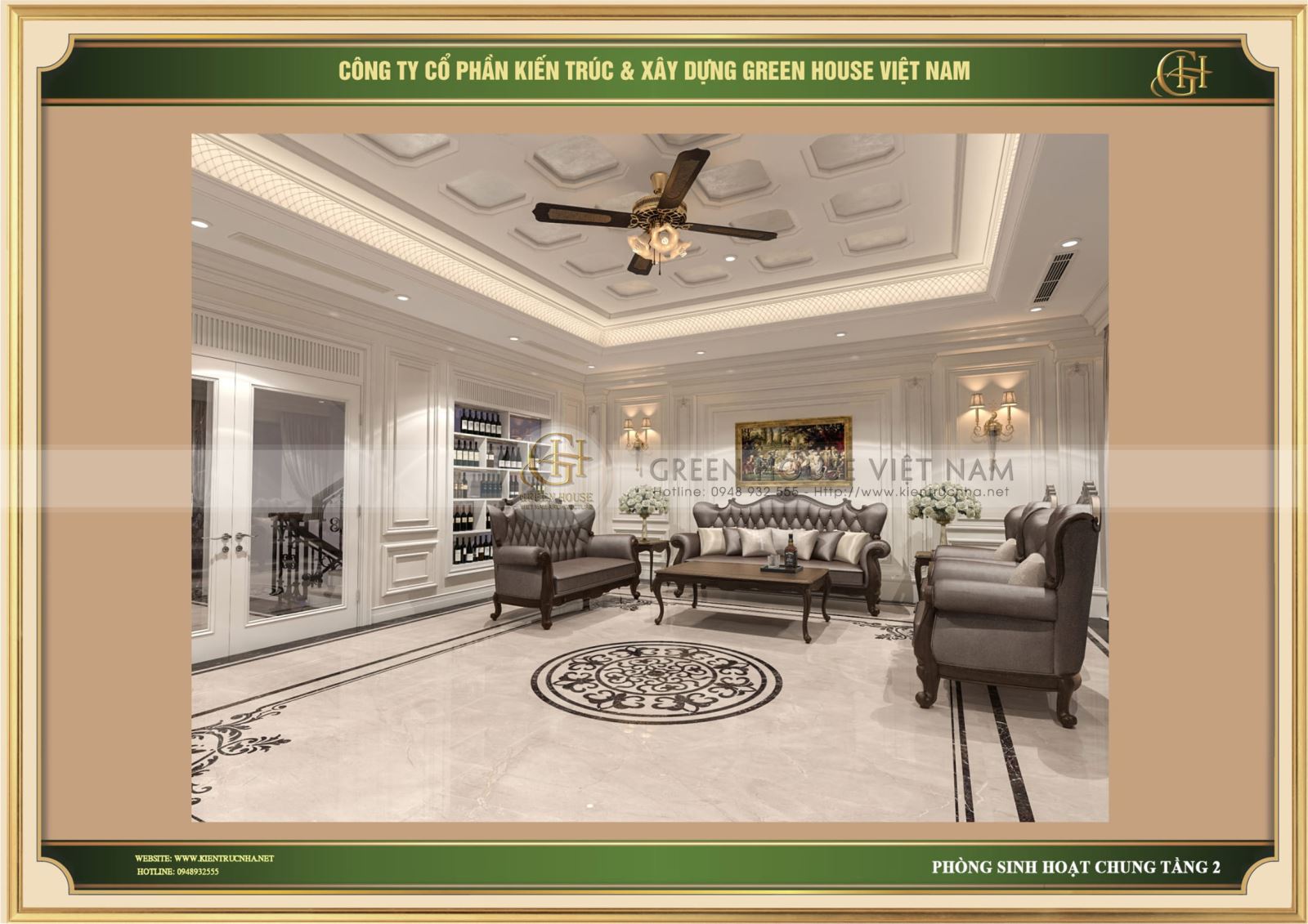 Mẫu thiết kế nội thất biệt thự tân cổ điển lộng lẫy và xa hoa sẽ chinh phục mọi gia chủ