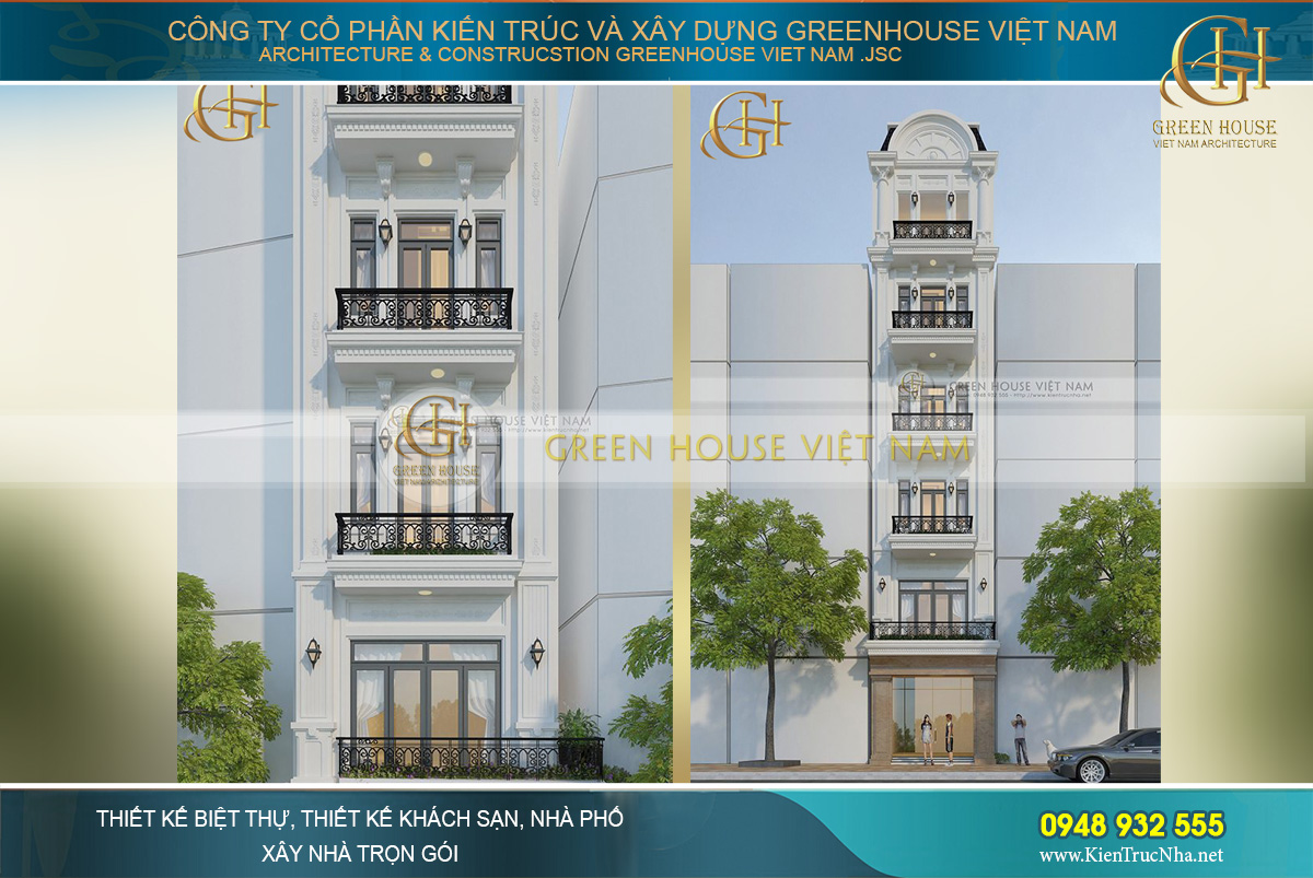 Công trình nhà phố tân cổ điển 