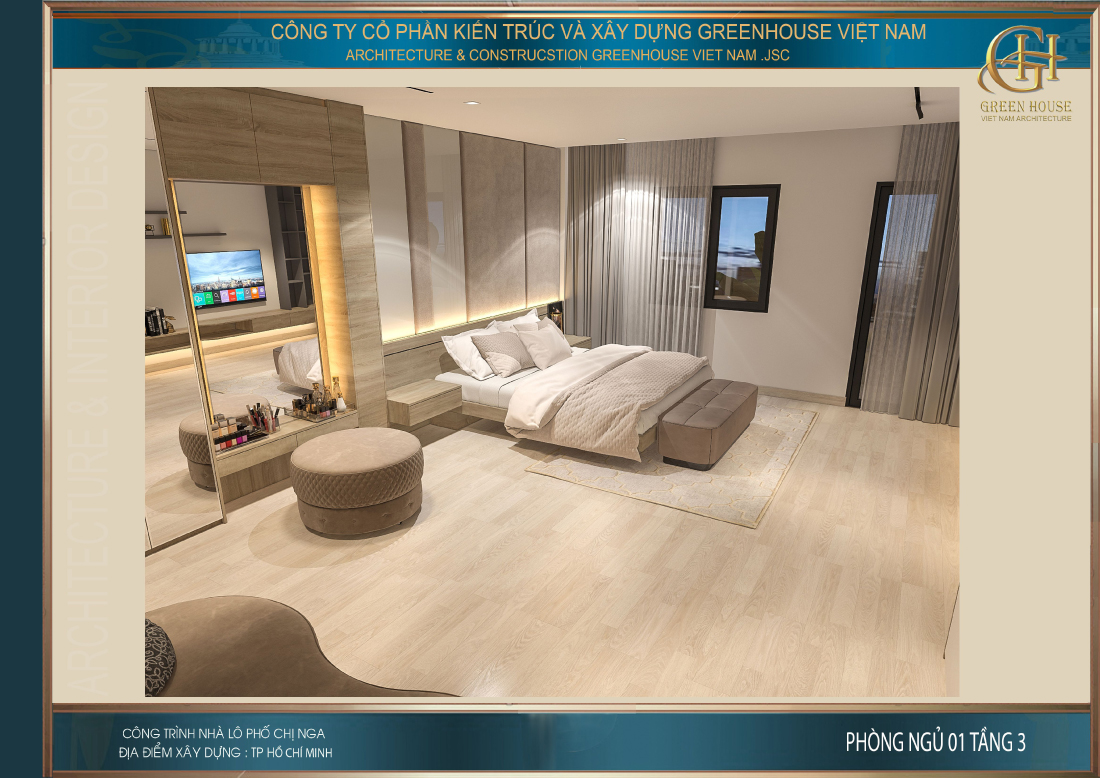 Dự án thiết kế nhà phố 5 tầng đẹp đầy cuốn hút - Green House Việt Nam