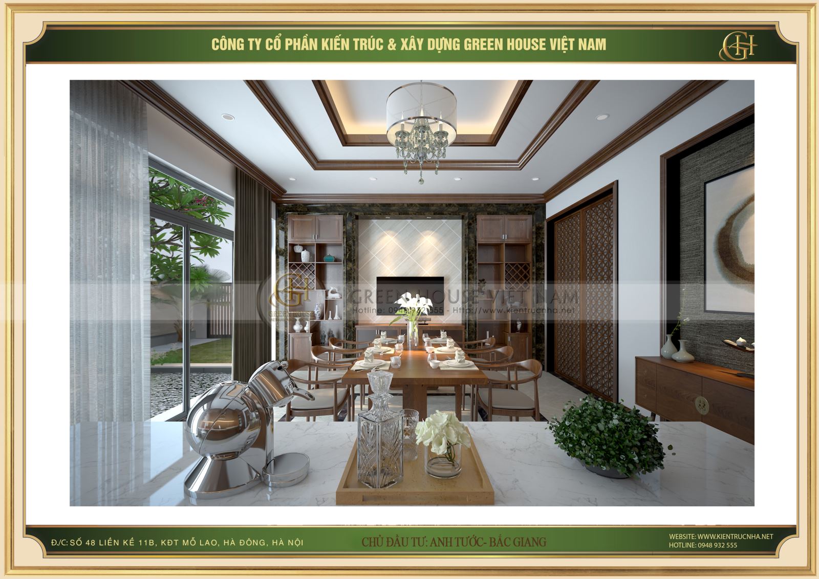 Phòng ăn phá cách khác biệt cùng khả năng tận dụng tối đa không gian và ánh sáng cho ngôi biệt thự