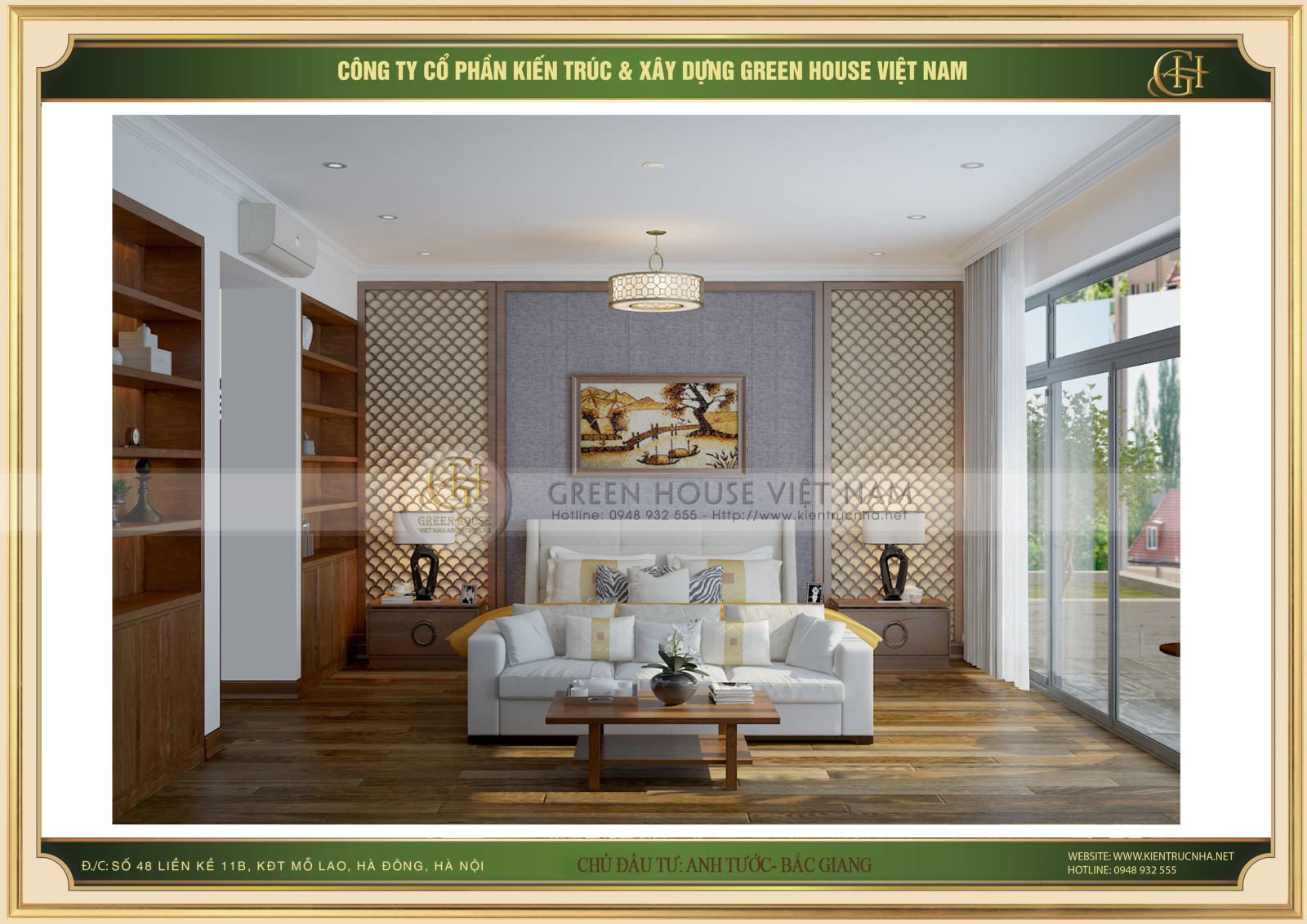 Phòng ngủ thể hiện nét cá tính, phóng khoáng cùng gu thẩm mỹ độc đáo của gia chủ