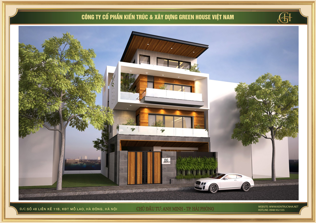 Sự bề thế và vững chắc của căn nhà được tăng cao