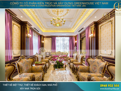 Thi công trọn gói biệt thự tân cổ điển 3 tầng diện tích 1200m2